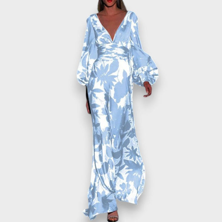 Casey - Elegante Vestido Cruzado con Flores