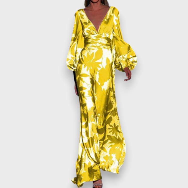 Casey - Elegante Vestido Cruzado con Flores