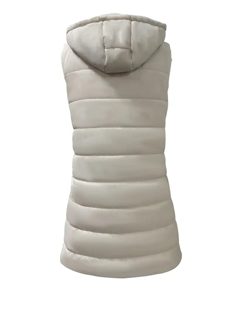 Chaleco casual con capucha moderna para mujer