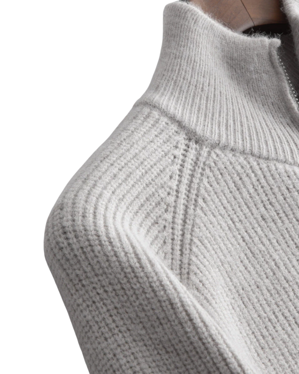 Chaqueta con cremallera de lana merina Four Seasons