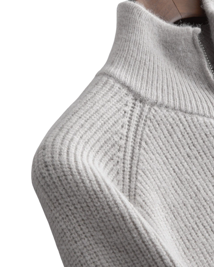 Chaqueta con cremallera de lana merina Four Seasons