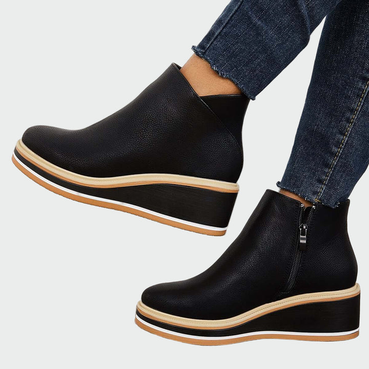 Bota ortopédica de cuero