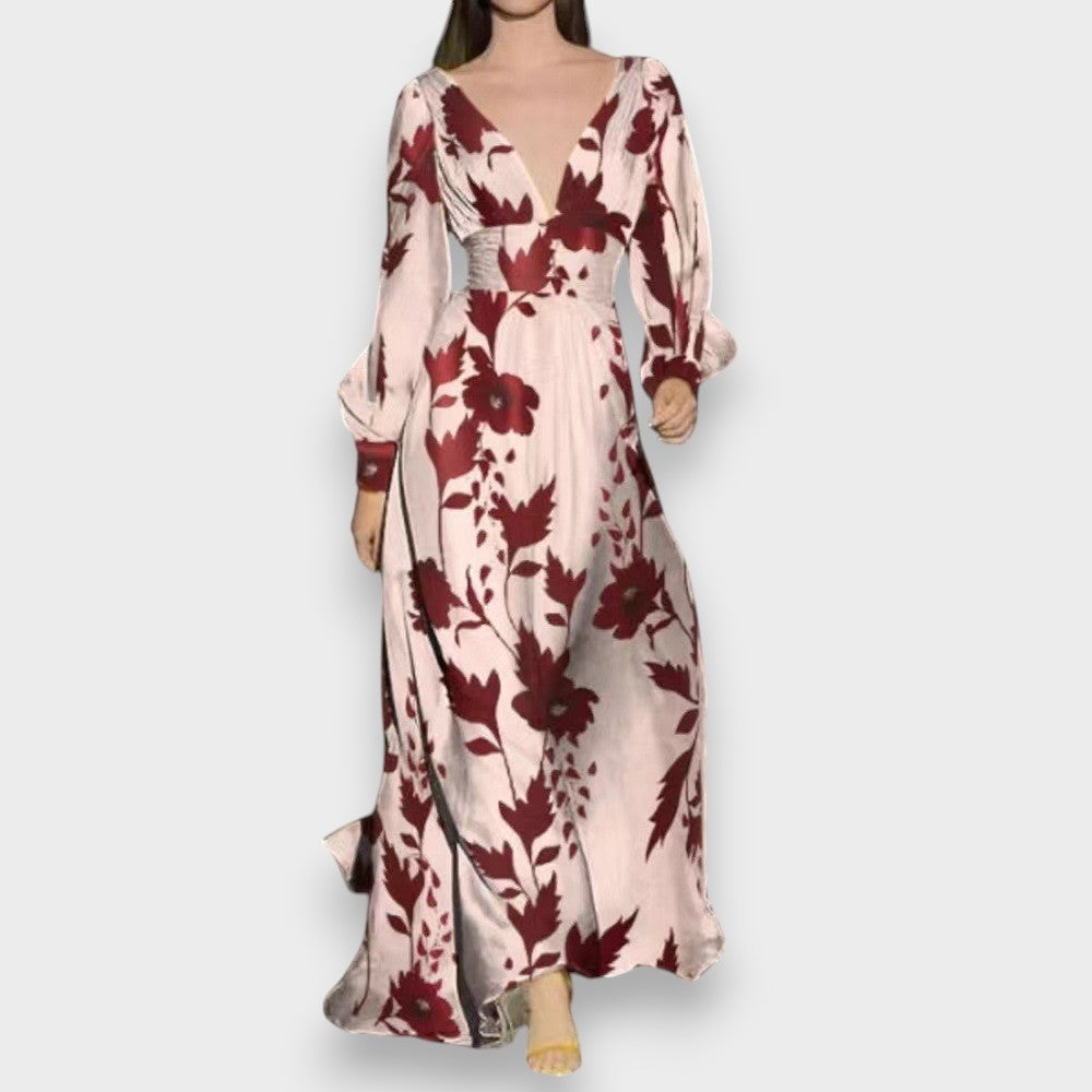 Casey - Elegante Vestido Cruzado con Flores