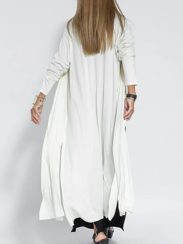 Chaqueta de punto de color sólido para mujer