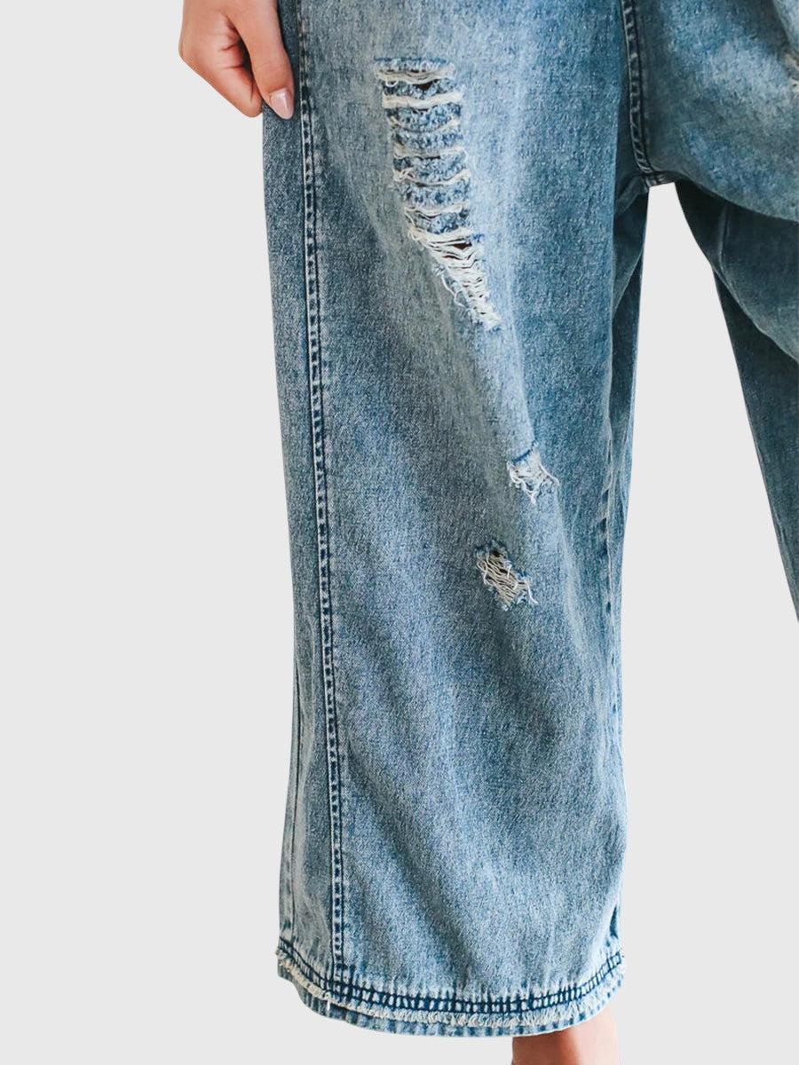 Thessaly™ | Petos de Mezclilla Desgastados