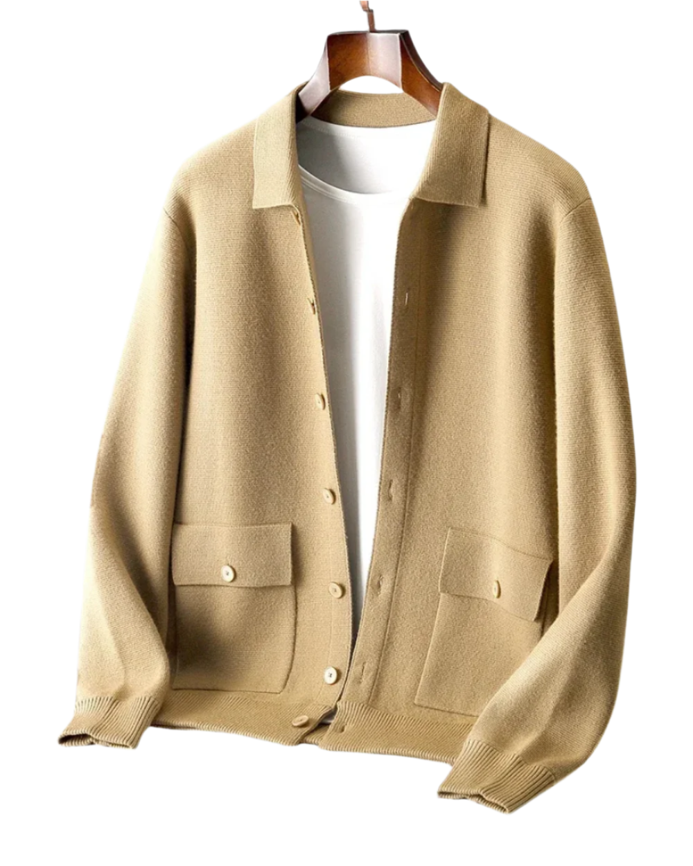 Cárdigan de lana merina Janus