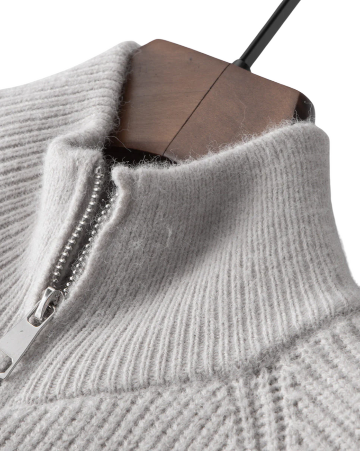 Chaqueta con cremallera de lana merina Four Seasons