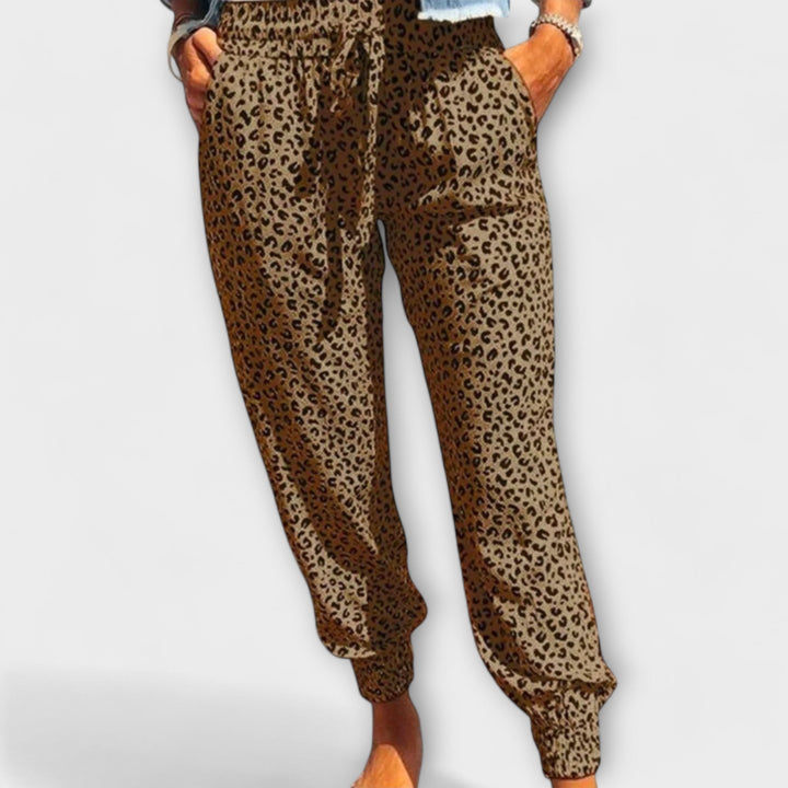 Feli – Pantalón de leopardo con pierna ancha