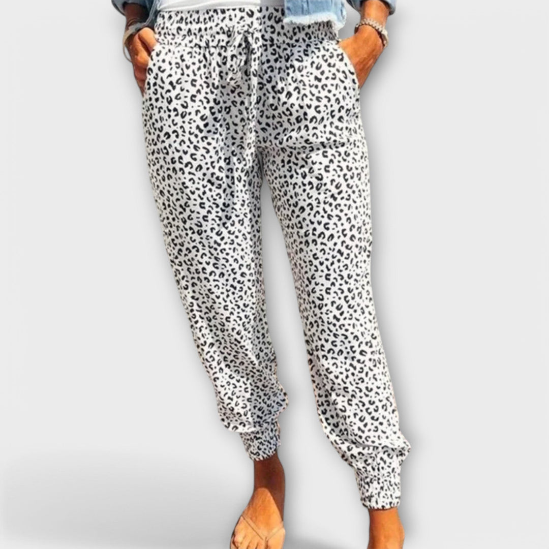 Feli – Pantalón de leopardo con pierna ancha