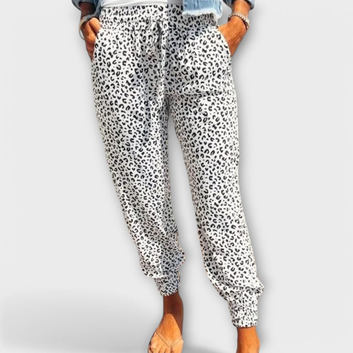 Feli – Pantalón de leopardo con pierna ancha