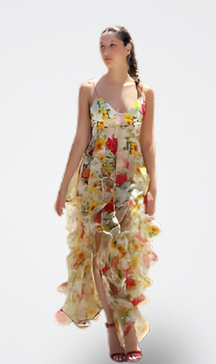 Carmen Vestido Romántico de Fiesta Floral