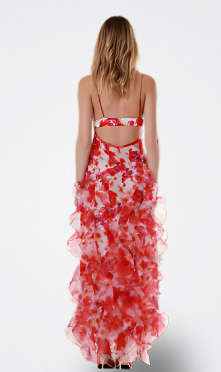 Carmen Vestido Romántico de Fiesta Floral