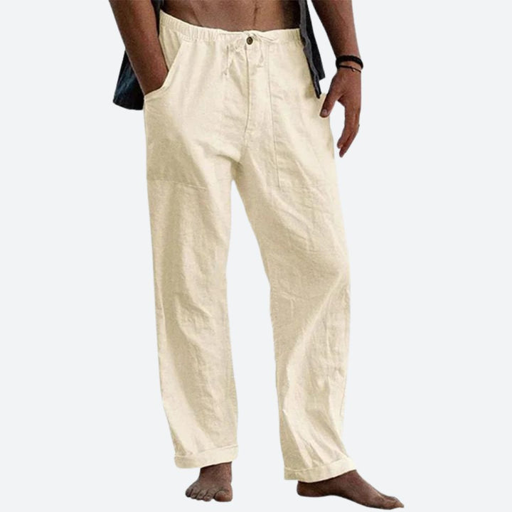 Pantalones clásicos de lino