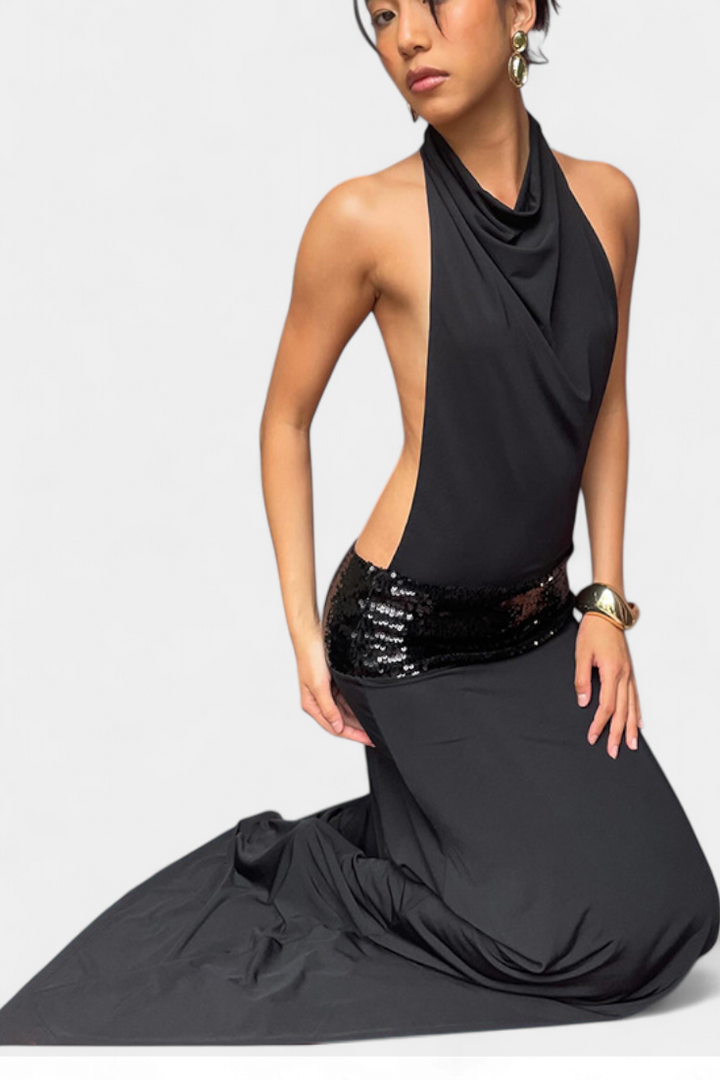 Georgia Vestido Halter Elegancia Lujo