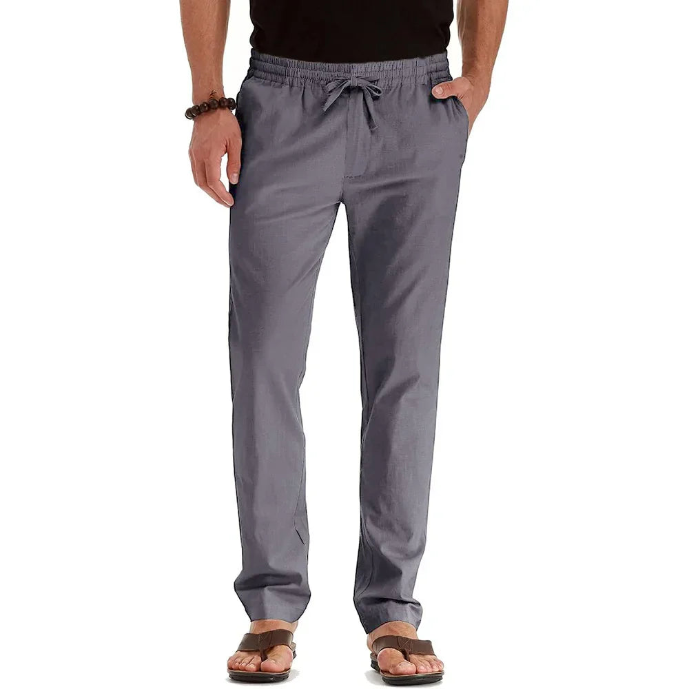 Pantalones de algodón y lino