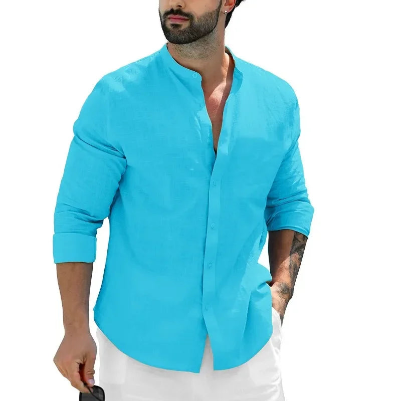 Camisa casual de lino
