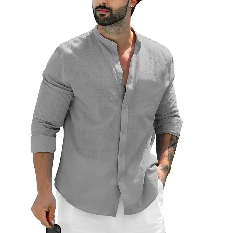 Camisa casual de lino
