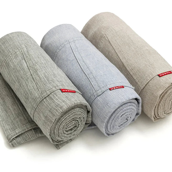 Pantalones slim fit de lino