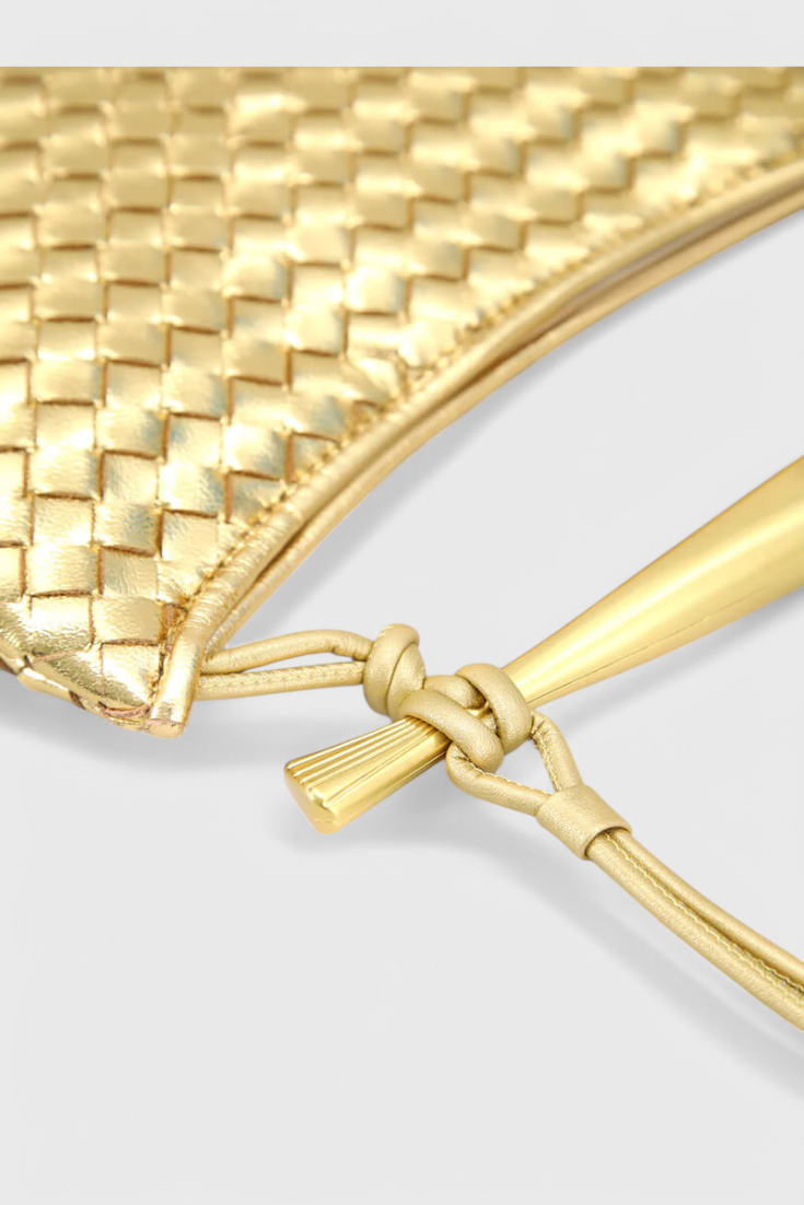 Gerda Bolso Woven con Asa Dorada