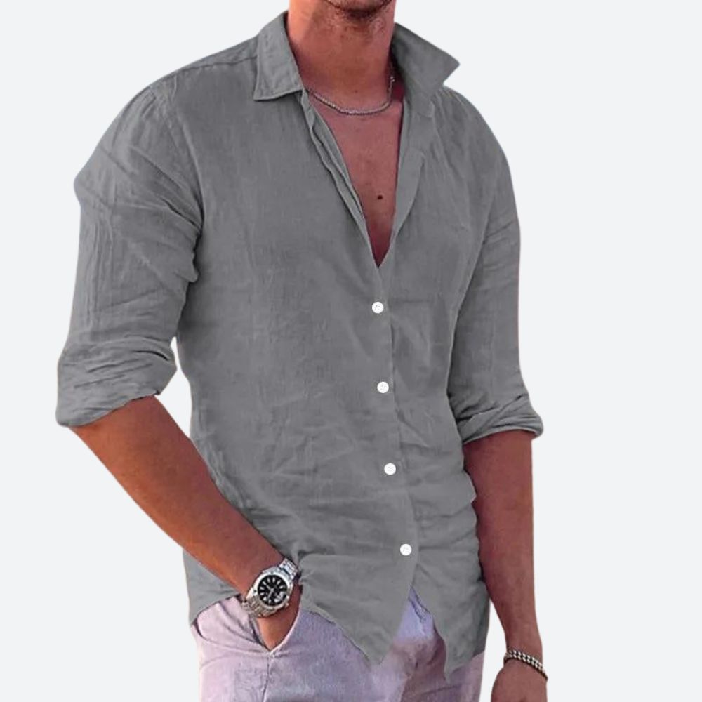 Camisa casual de lino