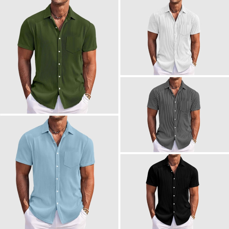 Elegante camisa de rayas para el verano