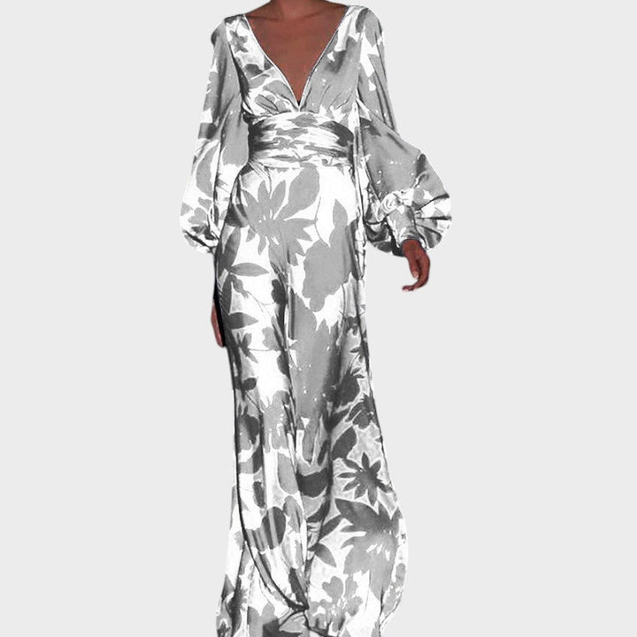 Casey - Elegante Vestido Cruzado con Flores