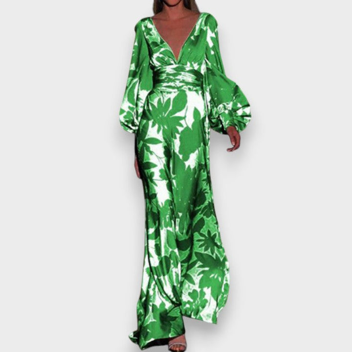 Casey - Elegante Vestido Cruzado con Flores