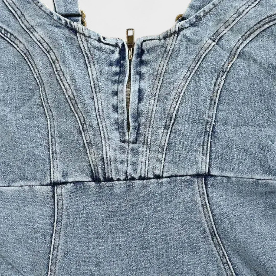 Maria - Vestido vaquero con tirantes ajustables