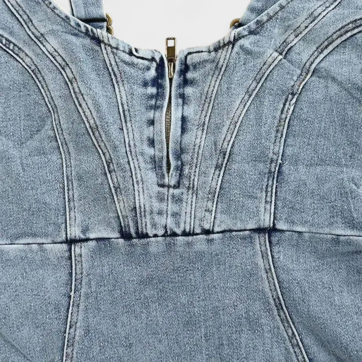 Maria - Vestido vaquero con tirantes ajustables