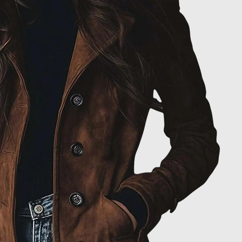 Giulia Bellini – Langer Wildleder-Mantel