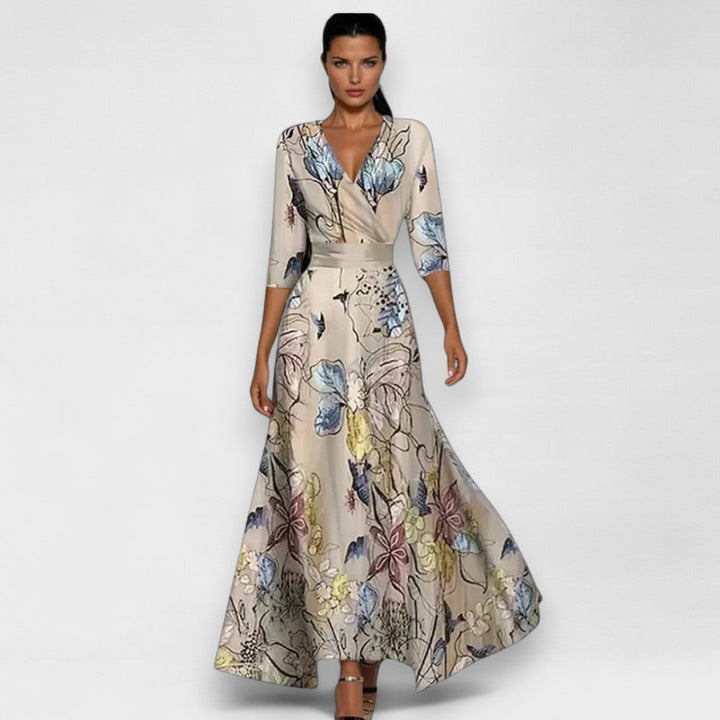 Izabel - Vestido de Flores de Lujo