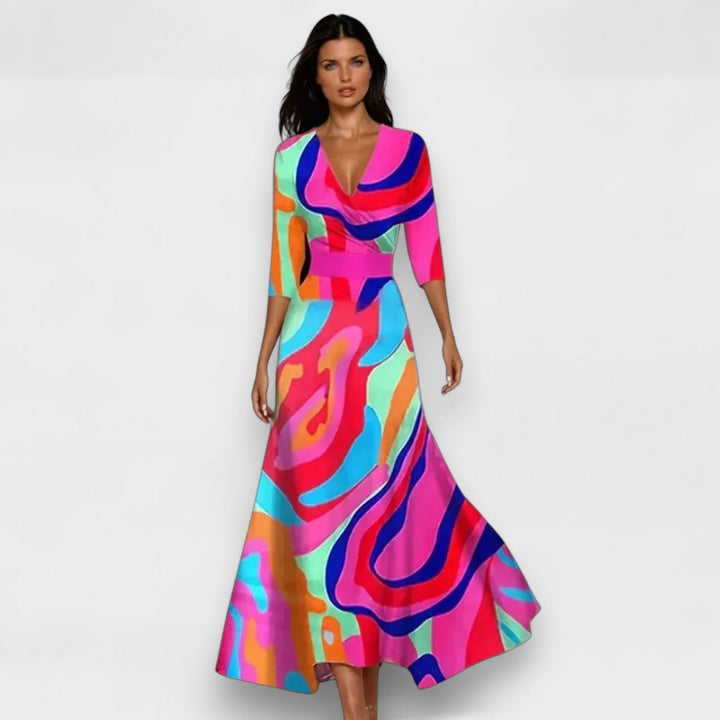 Izabel - Vestido de Flores de Lujo