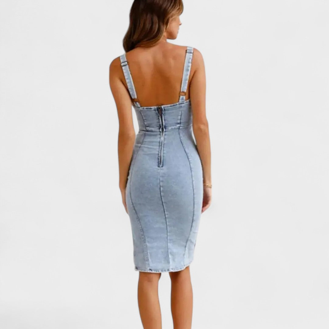 Maria - Vestido vaquero con tirantes ajustables