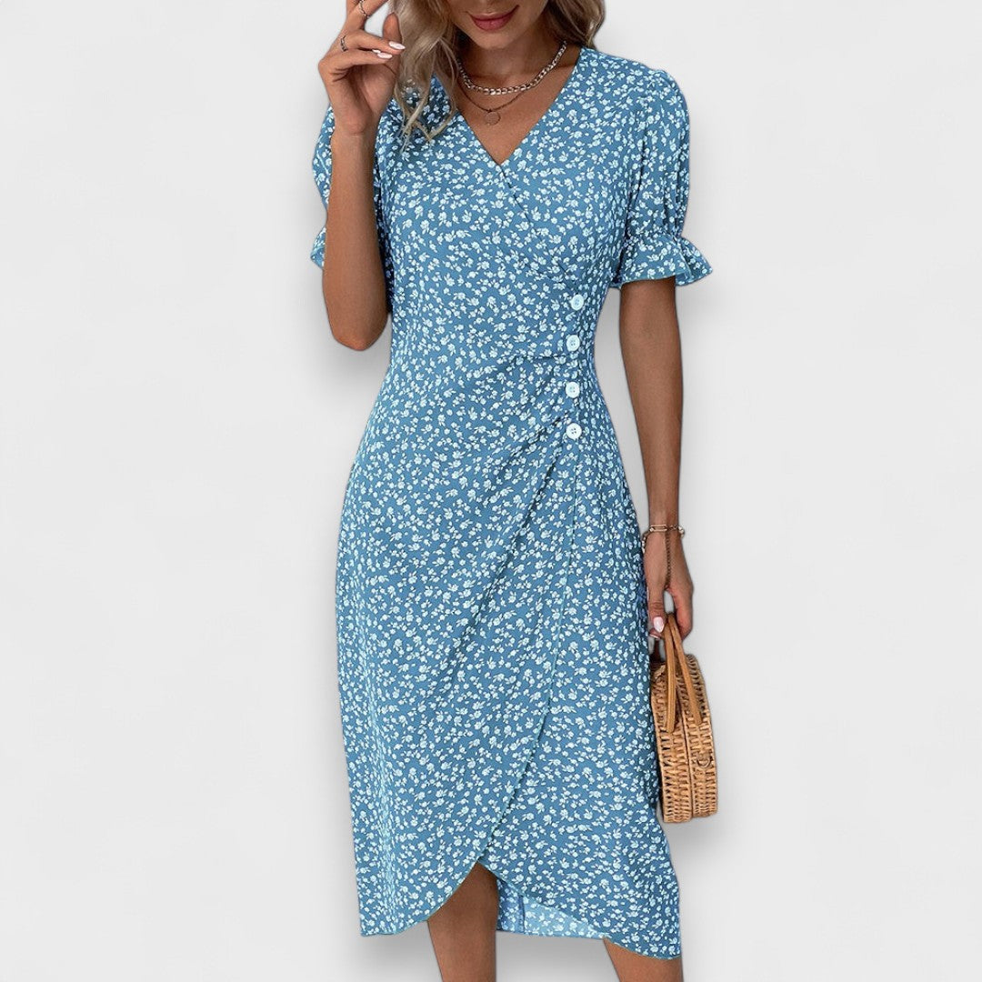 Valentina - Vestido floral de verano que cubre el vientre