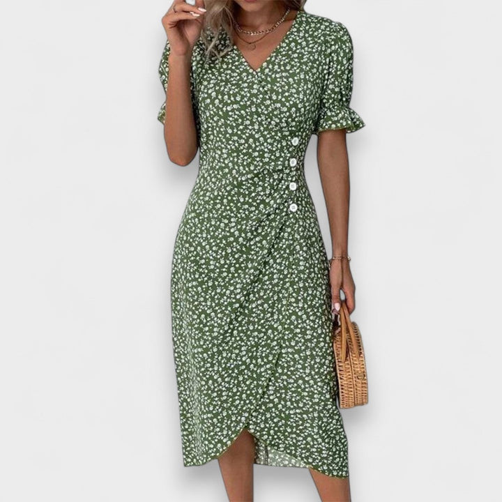 Valentina - Vestido floral de verano que cubre el vientre