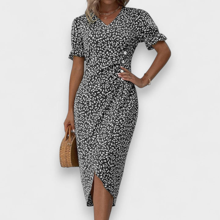 Valentina - Vestido floral de verano que cubre el vientre