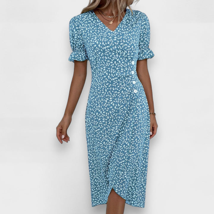 Valentina - Vestido floral de verano que cubre el vientre