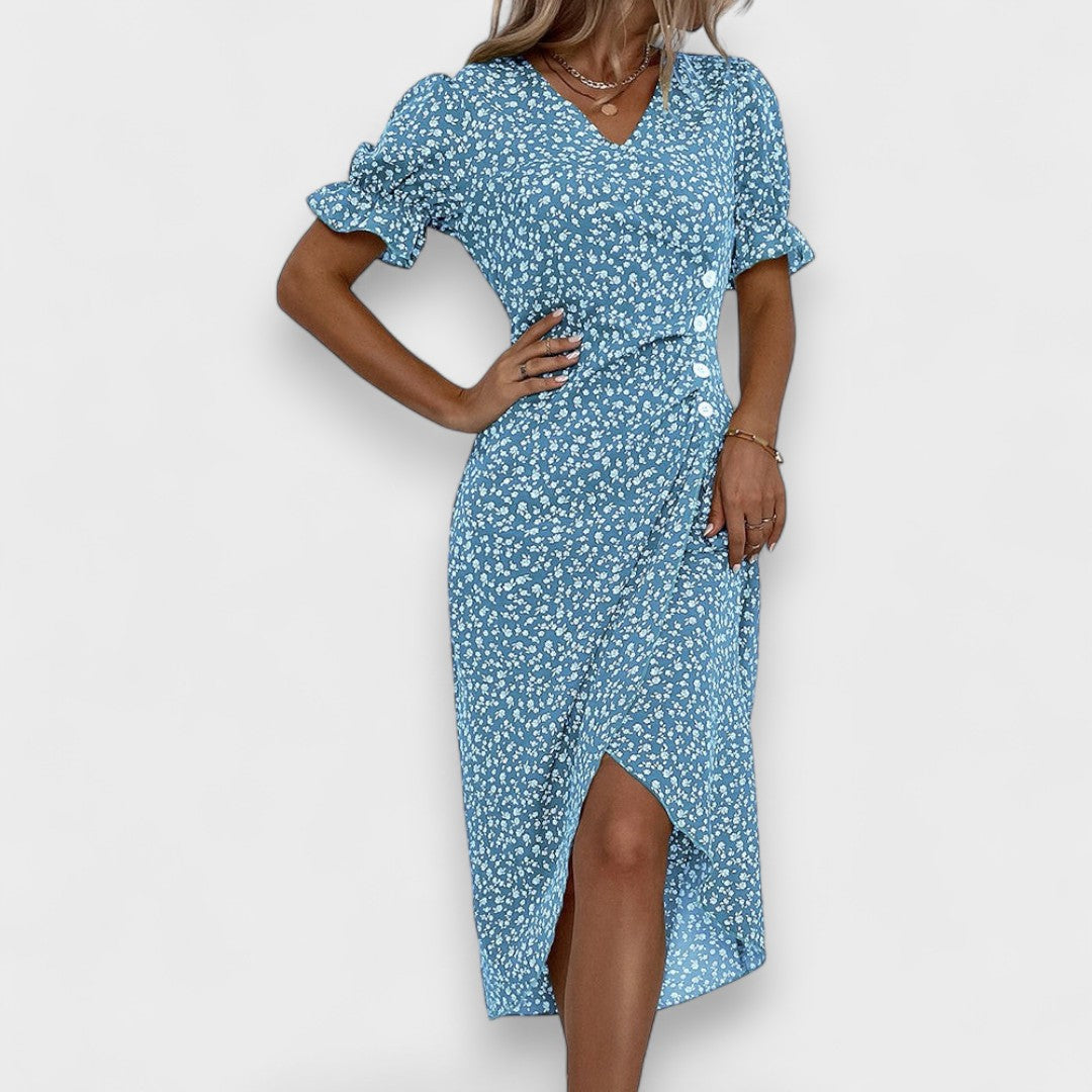 Valentina - Vestido floral de verano que cubre el vientre